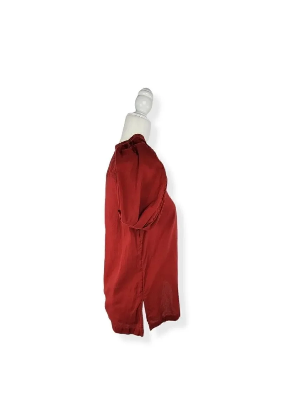 Levi's Maroon Textured Popover Tunic Shirt Small